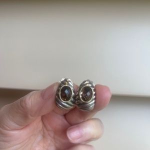 David Yurman Smokey Quartz earrings